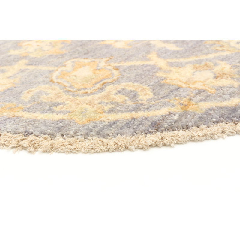 Tapis gris Peshawar Oushak 4 pi 0 po x 4 pi 2 po