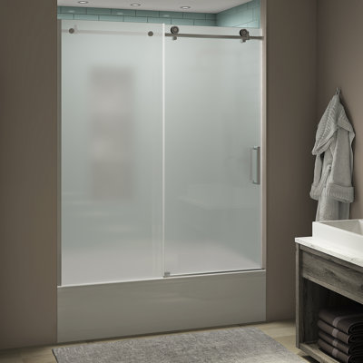 Porte de baignoire coulissante simple sans cadre l 56 po x H 70 po Coraline