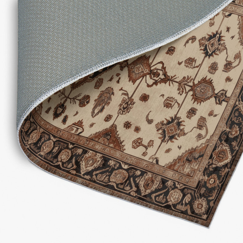 Tapis d'intérieur et d'extérieur brun Persian, Rectangulaire 2 pi x 3 pi