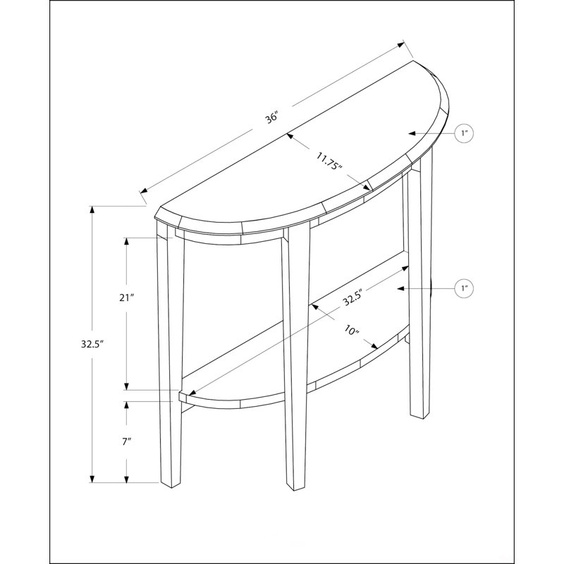 Charming Half-Moon Console Table With Extra Storage Shelf For Stylish Spaces., White
