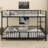 Metal Bunk Bed With Slide And Guardrails-3625821-3625820