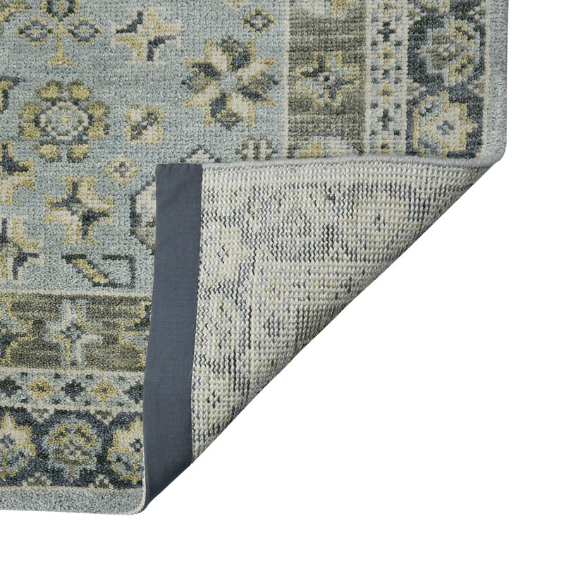 Divine Hand Knotted Wool Area Rug, Rectangle 9' x 12'