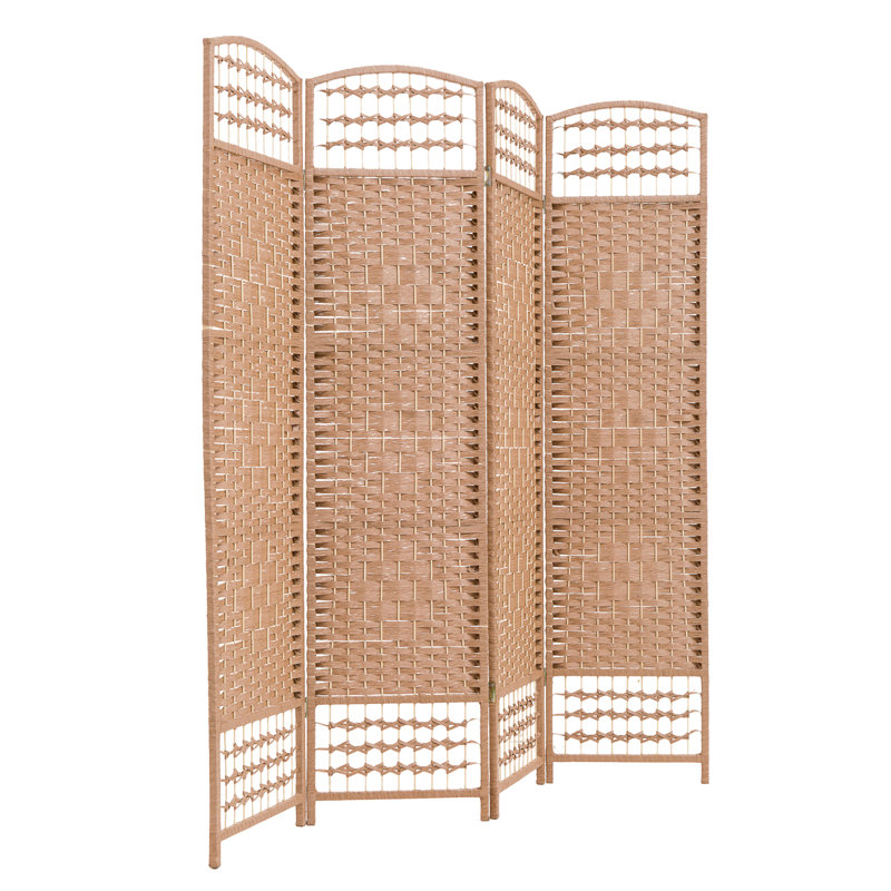 Cloison 4 panneaux en bambou l 62 po x H 68 po Roseau