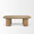 Kedra Rectangular Natural Brown W/ Column Legs Coffee Table