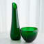 Tall Slant Handcrafted Glass Table Vase