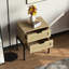 bedside table, living room table, 2 drawers, bedside table with frame for bedrooms, coffee table, side table with storage compartment 48 x 35 x 60cm