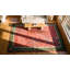 Grand tapis corail / saumon rose antique noué à la main des années 1920