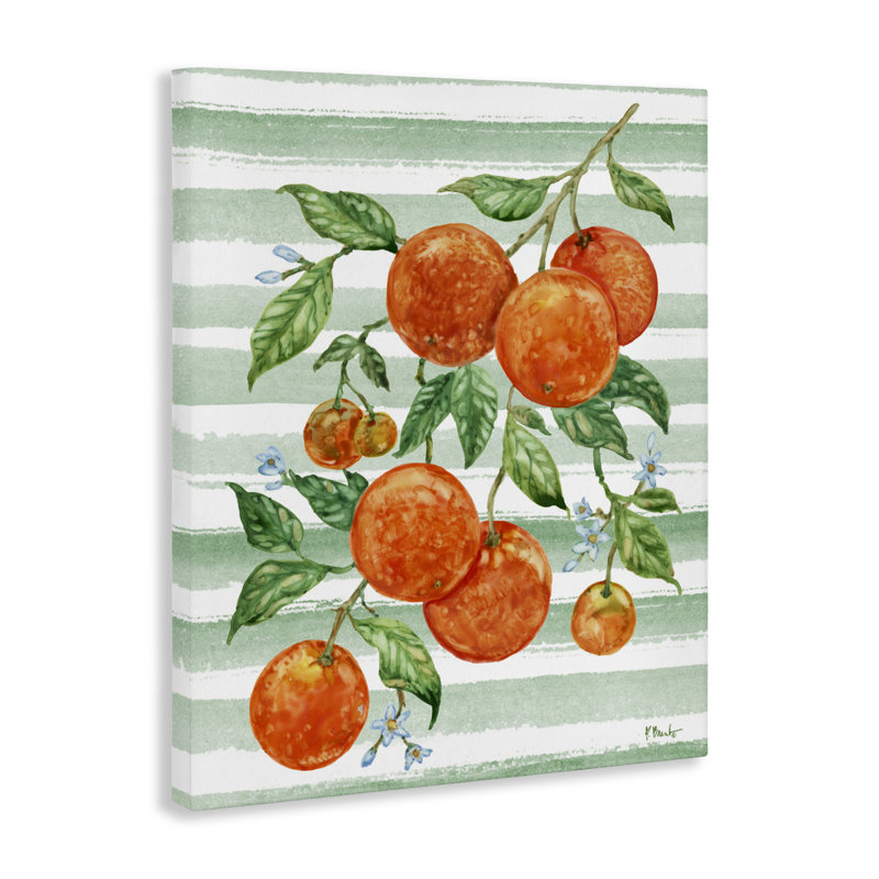 Toile de vigne juteuse et rayures, design par Paul Brent, H 48 po x l 36 po