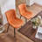 Heitger Leather Upholstered Side Chairs Modern Dining Chairs, Wingback Dining Room Chair-1140462367