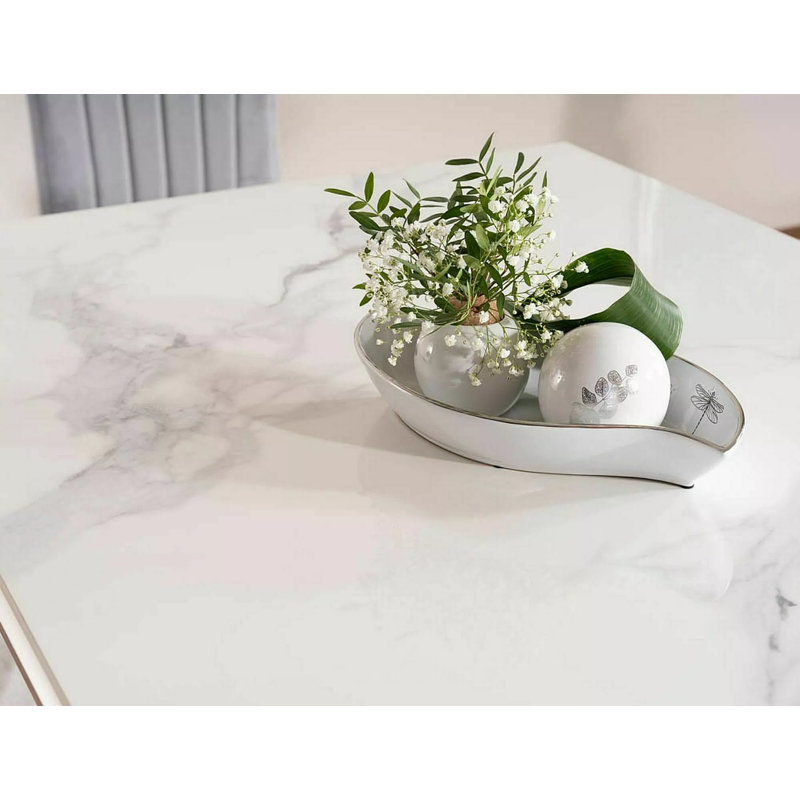 Ethan Dining Table, 75cmH x 150cmL x 90cmW, Silver