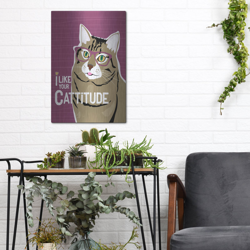 «I Like Your Cattitude» par Ginger O «I Like Your Cattitude» par Ginger Oliphant, H 16 po x l 12 po