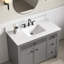 Comptoir de meuble-lavabo simple 43 "Carrara