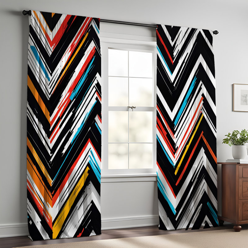 Paire de rideaux semi-transparents Elsabe, L 20 po x L 52 po