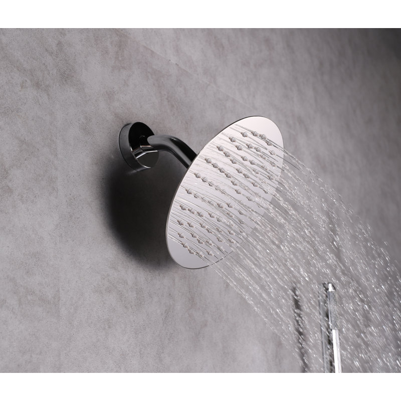 Chrome Multi-Head Rain Shower System with Handheld