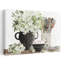 Art mural hortensia abstrait rustique moderne-129000821