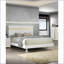 Ensemble de chambre à coucher 3pc Lit moderne doré avec DEL et 2 tables de chevet | Bois d'ingénierie, métal | Lits standard