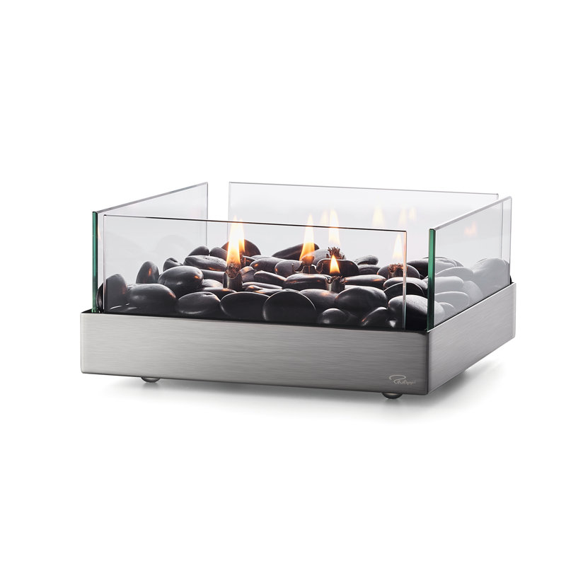 Outdoor Tabletop Fireplace with Flame Guard