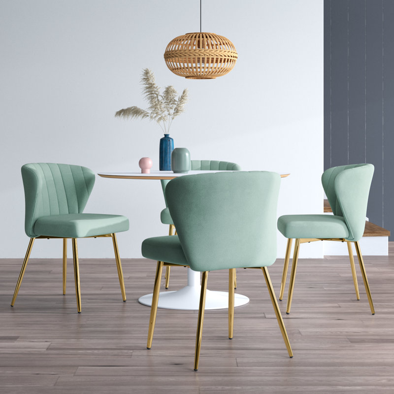 Fauteuil d'appoint à oreilles Axia, Velours sauge