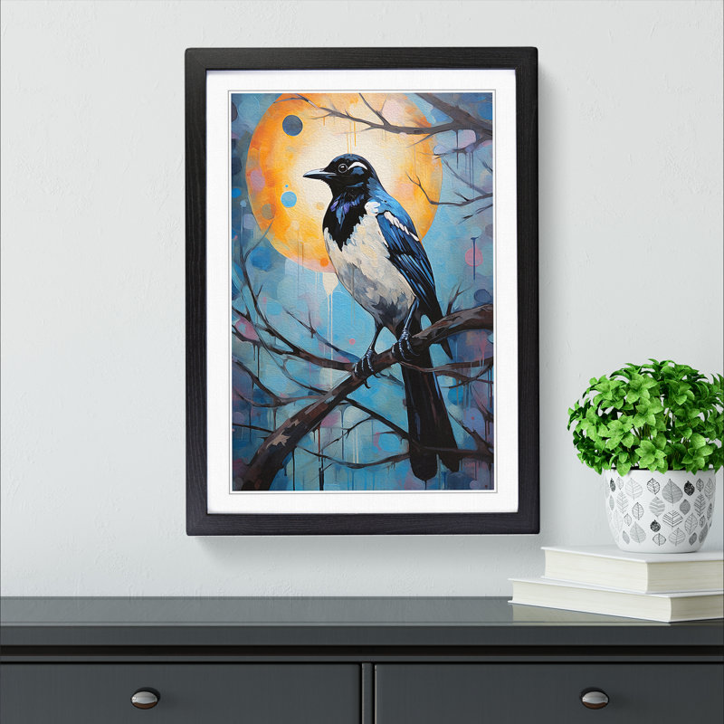 XYZ-FRM-V1223-4437 Magpie Modern 1 Piece Single Picture Frame Wall Art, 34cm H x 25cm W x 2cm D, Black