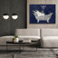 Toile épique Graffiti «Floral Bath 1 Indigo» par Courtney Prahl, 54 po x 40 po-1098237563