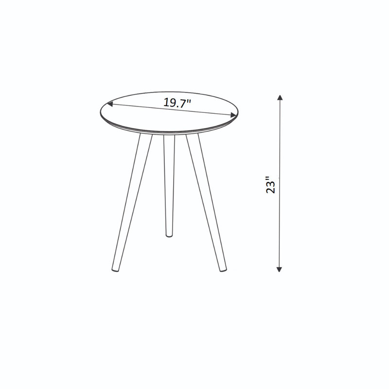 Table d'appoint Eva, Noir