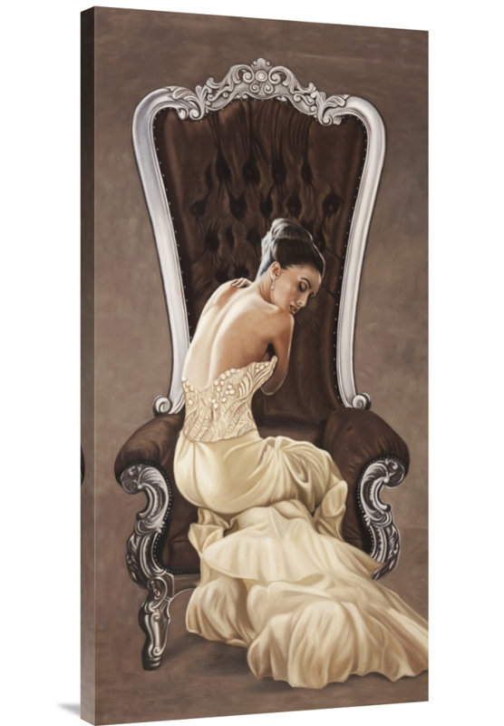 " Beautiful Queen I " Oil Print, 36" H x 18" W, Unframed/Canvas, No Mat