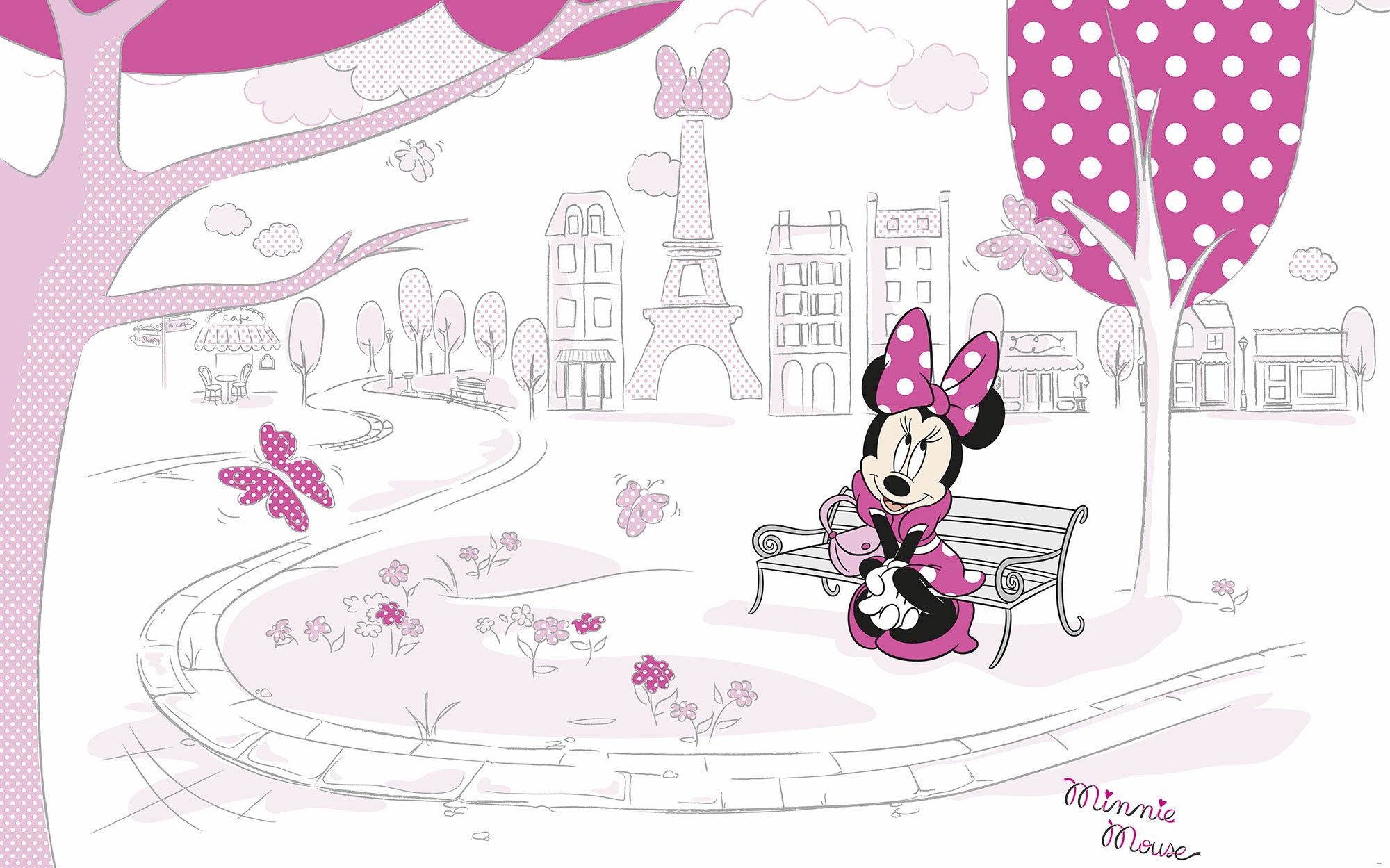 Download Adorable Minnie Mouse looking to capture your heart in her lovely  pink dress Wallpaper  Wallpaperscom