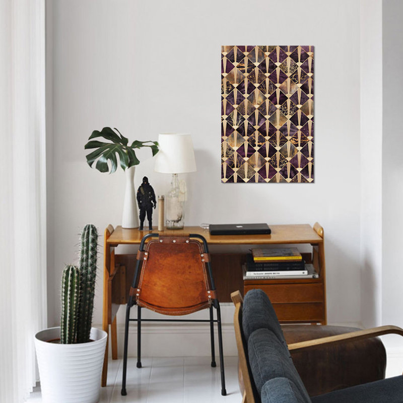 « art déco tiles ii », impression sur toile, H 26 po x l 18 po x P 1,5 po
