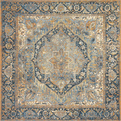 Tapis traditionnel bleu Blue_Unique Loom Nosara