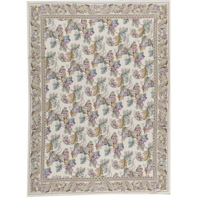 Tapis beige et beige noué à la main de haute qualité