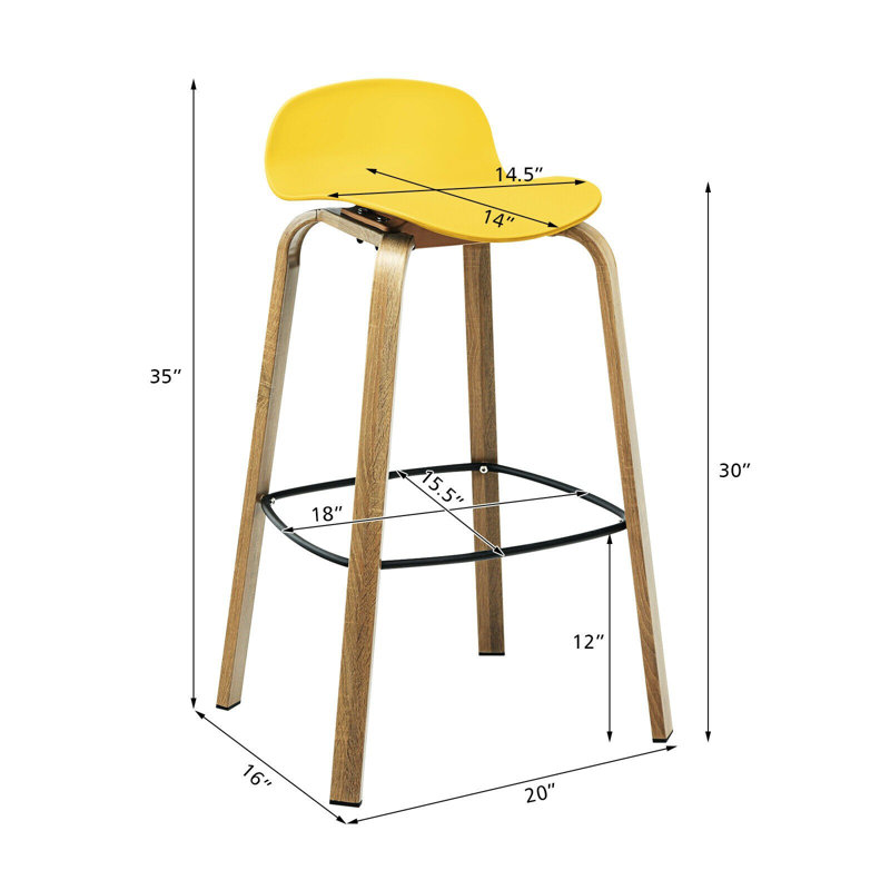 Tabouret 30 ", Jaune