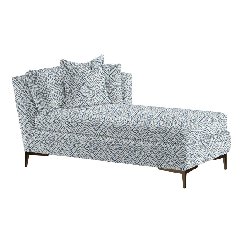 Chaise longue rembourrée Aiden, Orienté à droite, Perguold Iguazu Royal, Bronze Antique