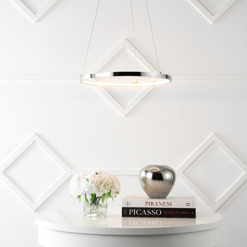 Odin 1 - Light LED Pendant, Chrome, 0.75" H x 15.75" W x 15.75" D