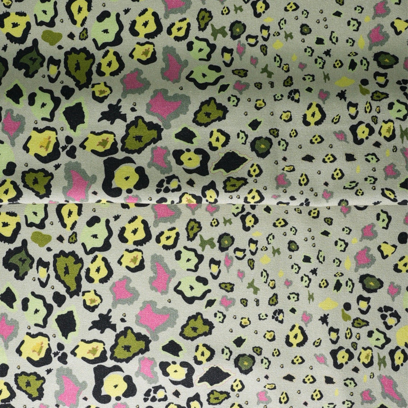 Leopard Lights Linen Fabric, Savannah