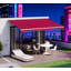 Retractable Awning, Patio Awnings, Sunshade Shelter W/ Manual Crank Handle