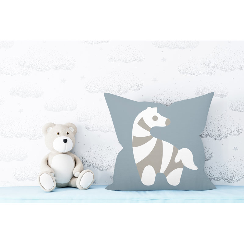 Coussin décoratif Simbi, L 17 po x H 17 po, Gris