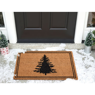 No Pattern Christmas Doormat