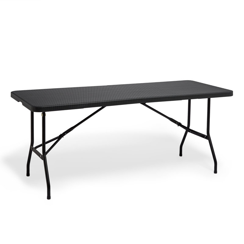 Rectangular Metal Folding Outdoor Dining Table , 180cm cm W 74cm cm D
