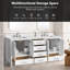 Meuble-lavabo moderne en bois avec lavabo double 72 po