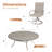 63" Patio Dining Set With Foam-Padded Swivel Chairs-1169876160