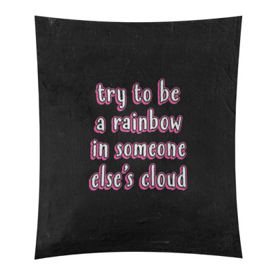Tableau noir de polyester try to be the arc-en-ciel tapisserie
