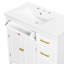 Koda Freestanding Standard Free Standing Single Double Single Vanity Bathroom Vanity With Ceramic Top-137647545