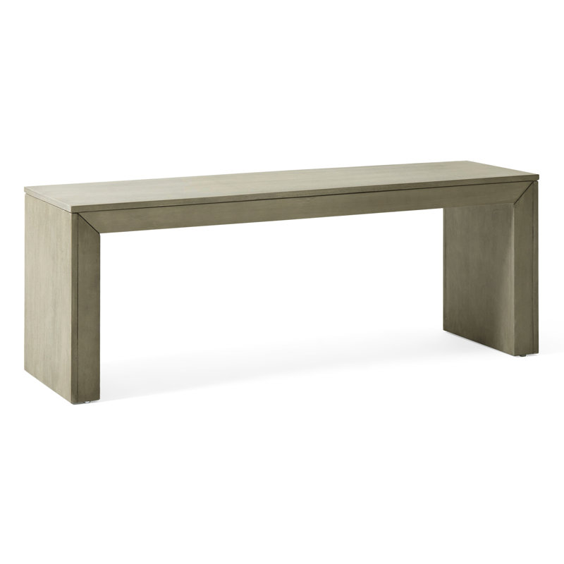 Chêne gris, bois, banc pour la salle à manger, 48 W, 15 de large, 18 hauteurs, lignes épurées, structure d'aspect artisanal, finition