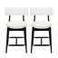 Tabouret de comptoir Mid-Century moderne (ensemble de 2) noir et beige-117657275