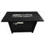 Table de foyer d'extérieur en acier avec couvercle H 25 po x l 42 po (noir)