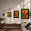 Crimson Bloom Rise Botanical - Print-578818497-578818496