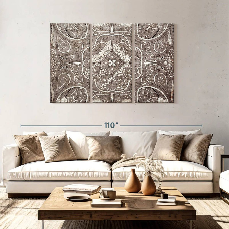 Mandala floral Kerner, H 48 po x l 74 po