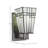 Blume Wall Sconce Shown In Graphite Finish With 5" Square New Deco Art Glass