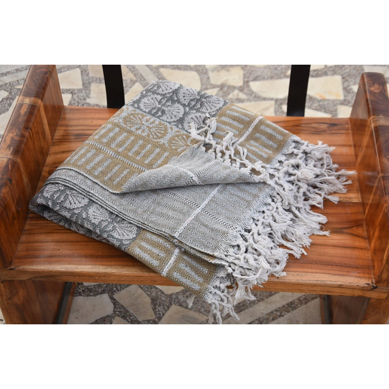 Block print quilt, throw and blanket for couch and bedding, Indian Fabric quilt, king size handmade quilt, 122 cm H x 81 cm W