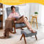 Chaise berçante inclinable en tissu l 25,2 po avec repose-pieds-1435049663